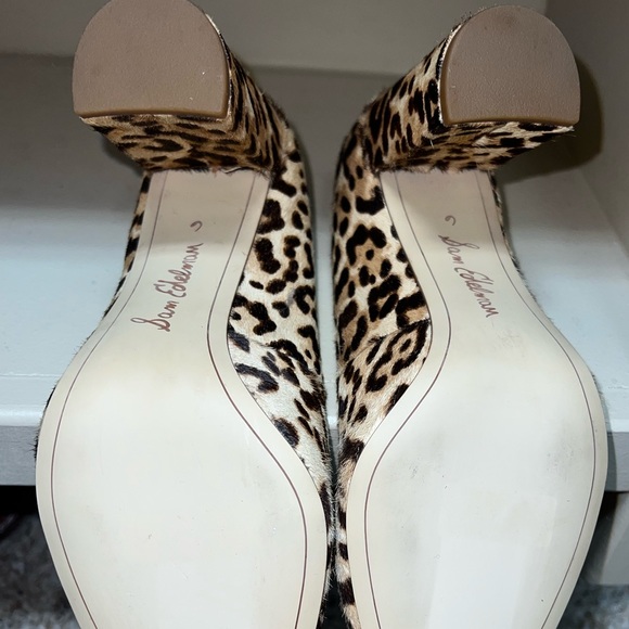 NEW Sam Edelman Leopard Print Heels - Picture 6 of 8